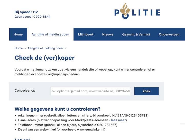 politie check